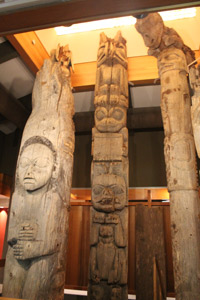 Ancient totem poles, Ketchikan, Alaska