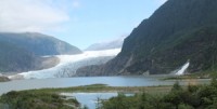 Mendenhall Glacier and Nugget Falls, Juneau Alaska