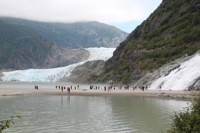 Mendenhall Glacier and Nugget Falls, Juneau Alaska
